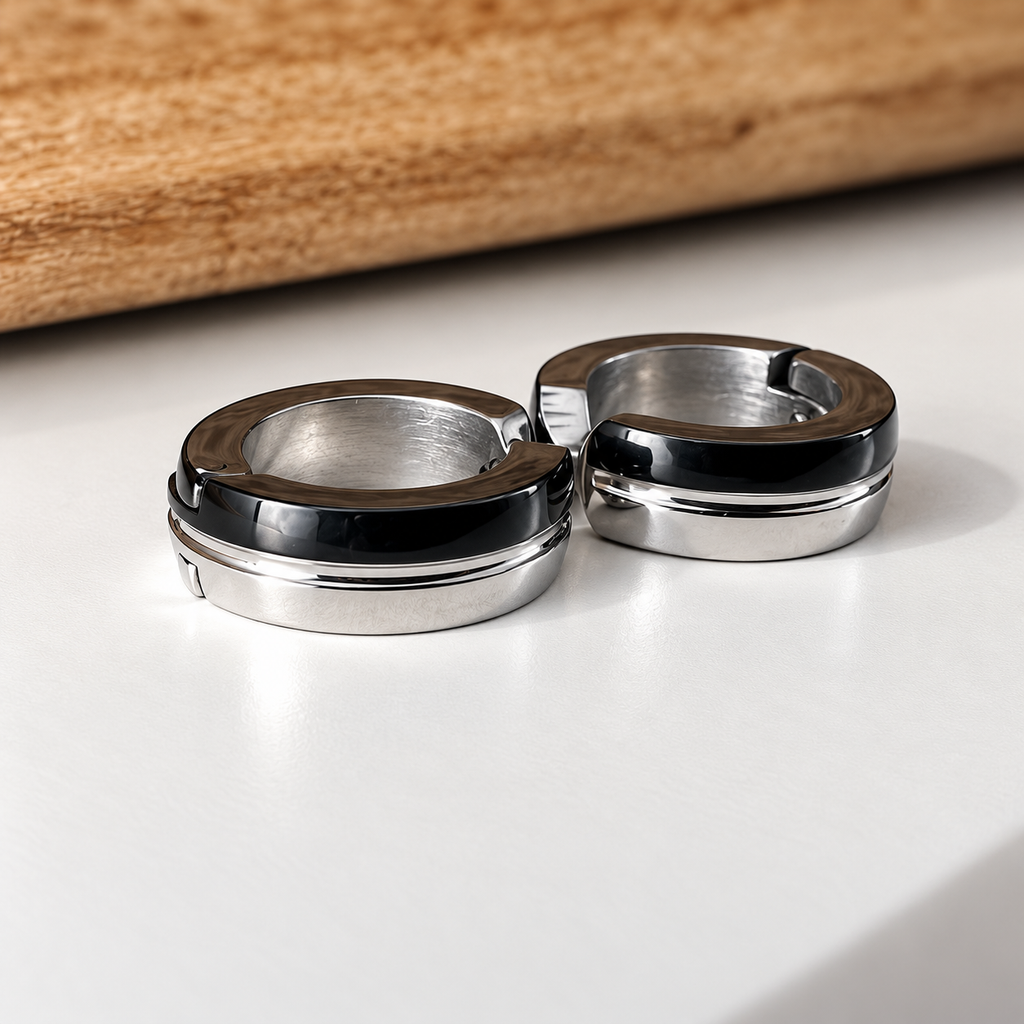 Anneaux Clips d’oreilles unisex Bicolores