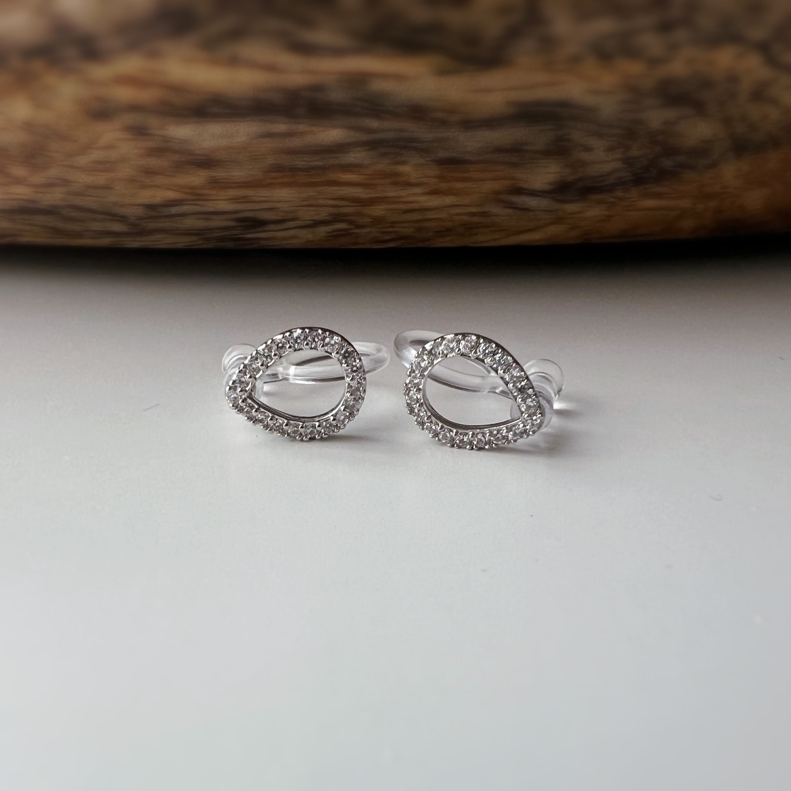 Mini Goutte d’Eau – Zircon Or / Argent