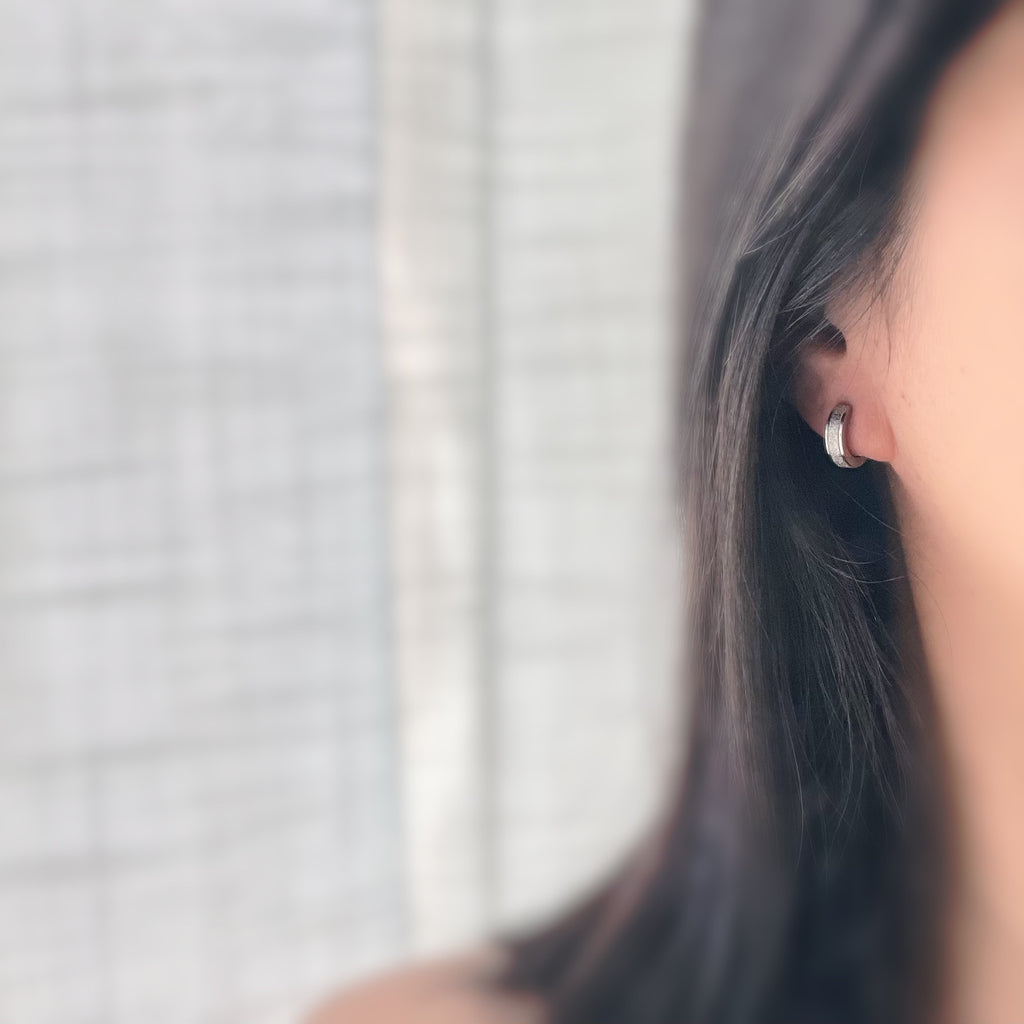 Boucles d’oreilles CLIPS Unisex Texturées effet Mat
