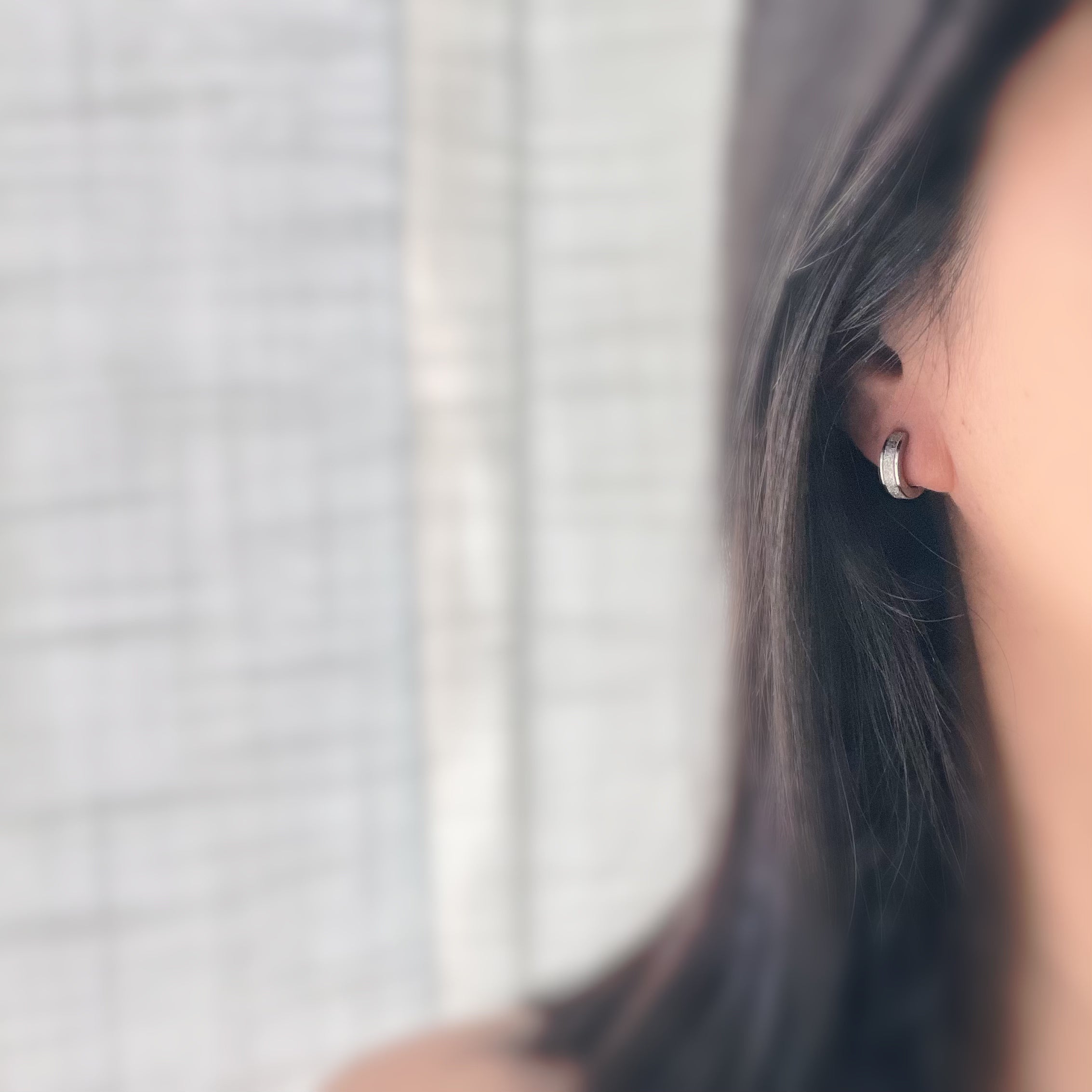 Boucles d’oreilles CLIPS Unisex Texturées effet Mat