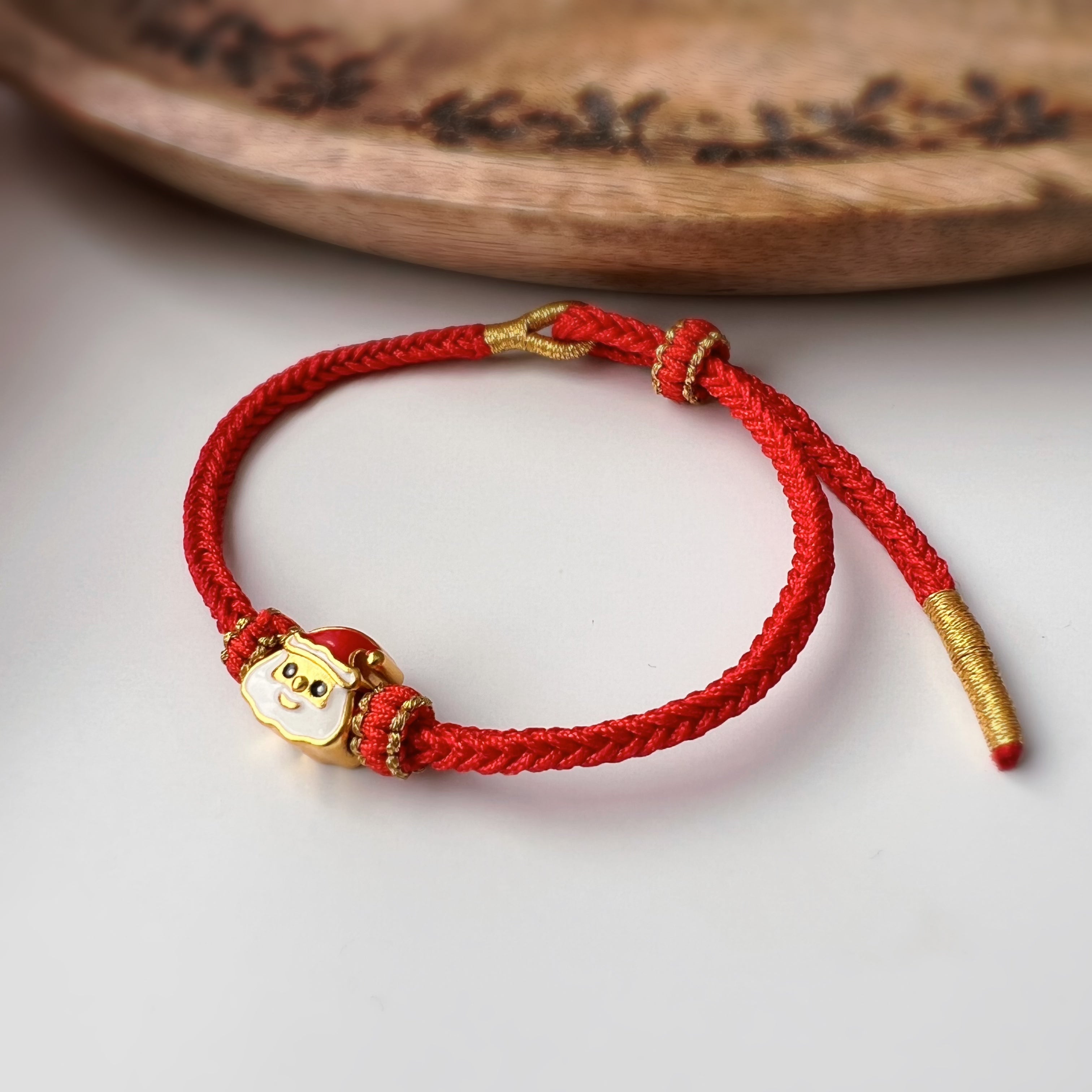 Bracelet de Noël tressé avec Père Noël – 4 couleurs