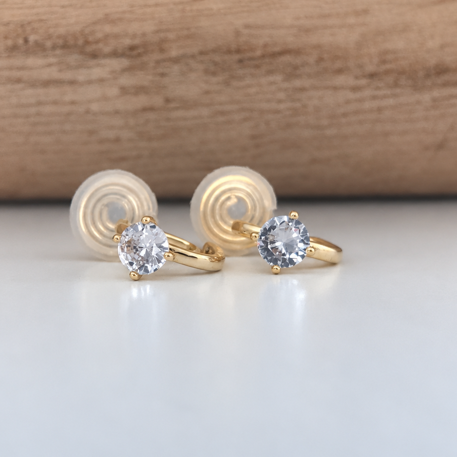 Demi-cercle zircon - Clips d'oreilles U