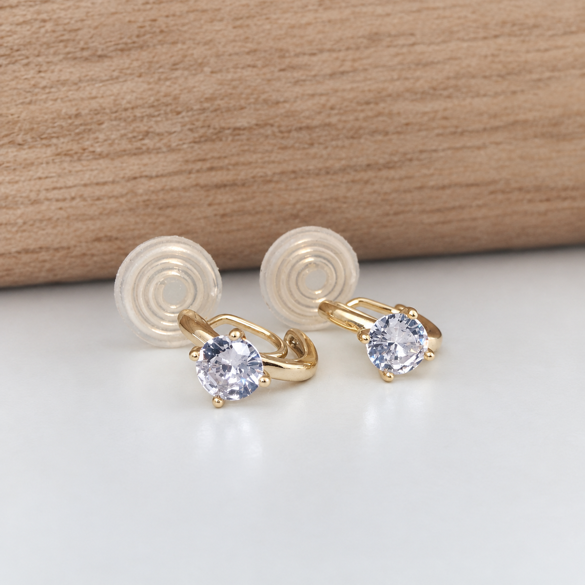 Demi-cercle zircon - Clips d'oreilles U