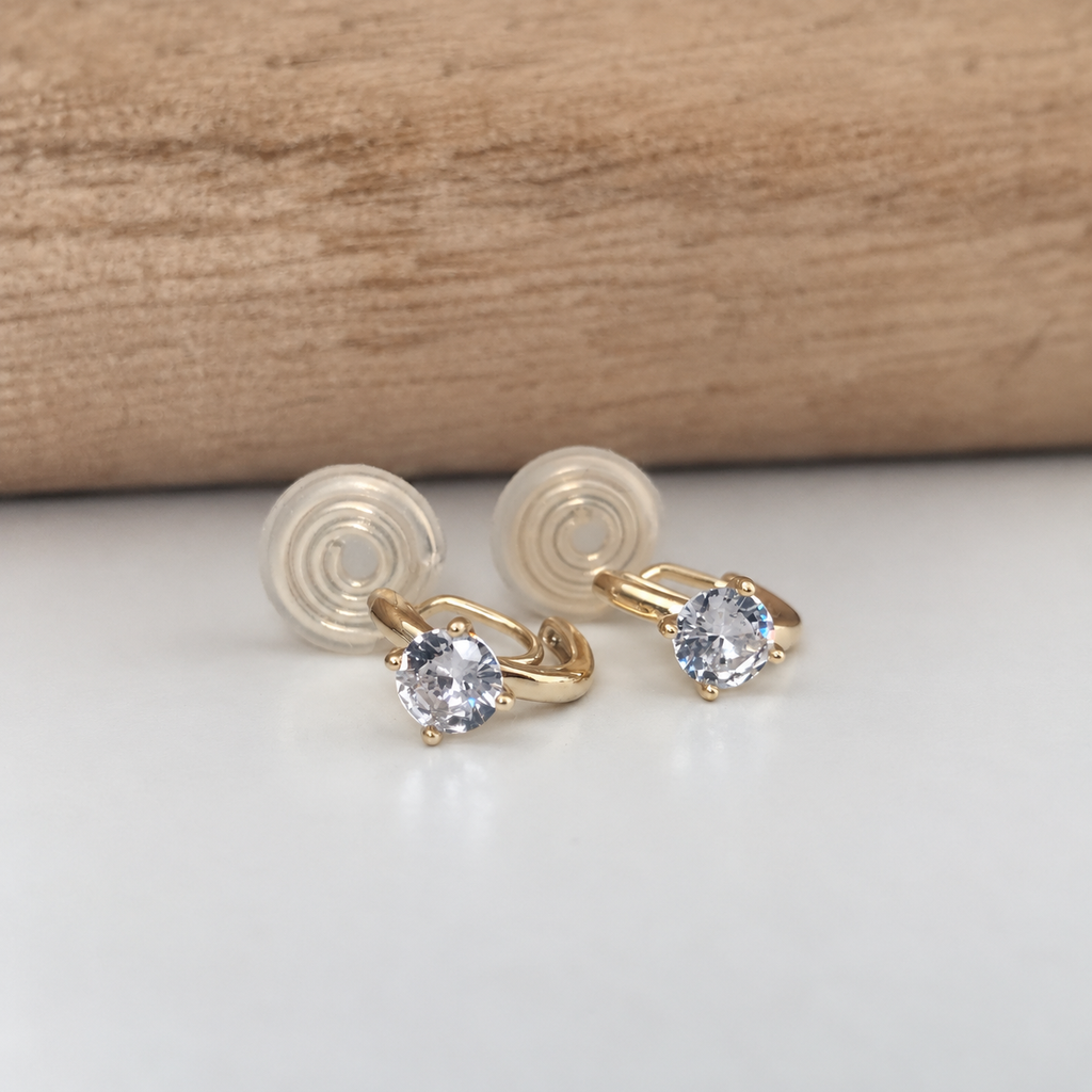 Demi-cercle zircon - Clips d'oreilles U
