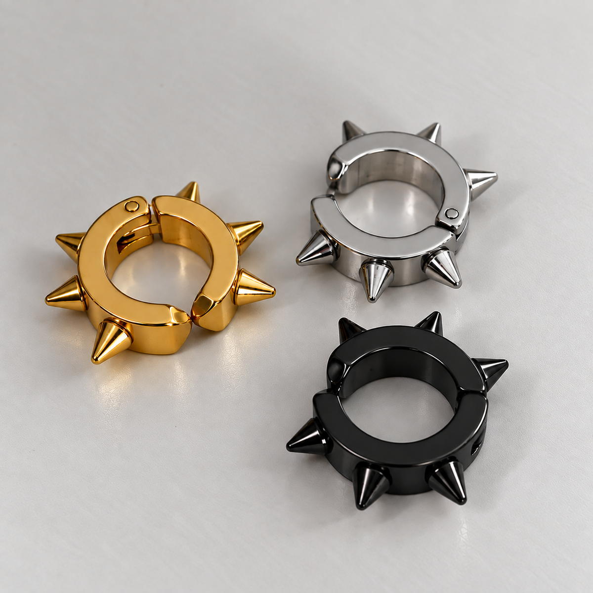 Anneaux Spike Clips d’oreilles unisex