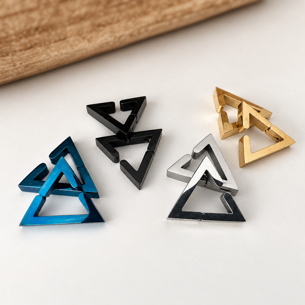 Anneaux Triangles Clips d’oreilles unisex