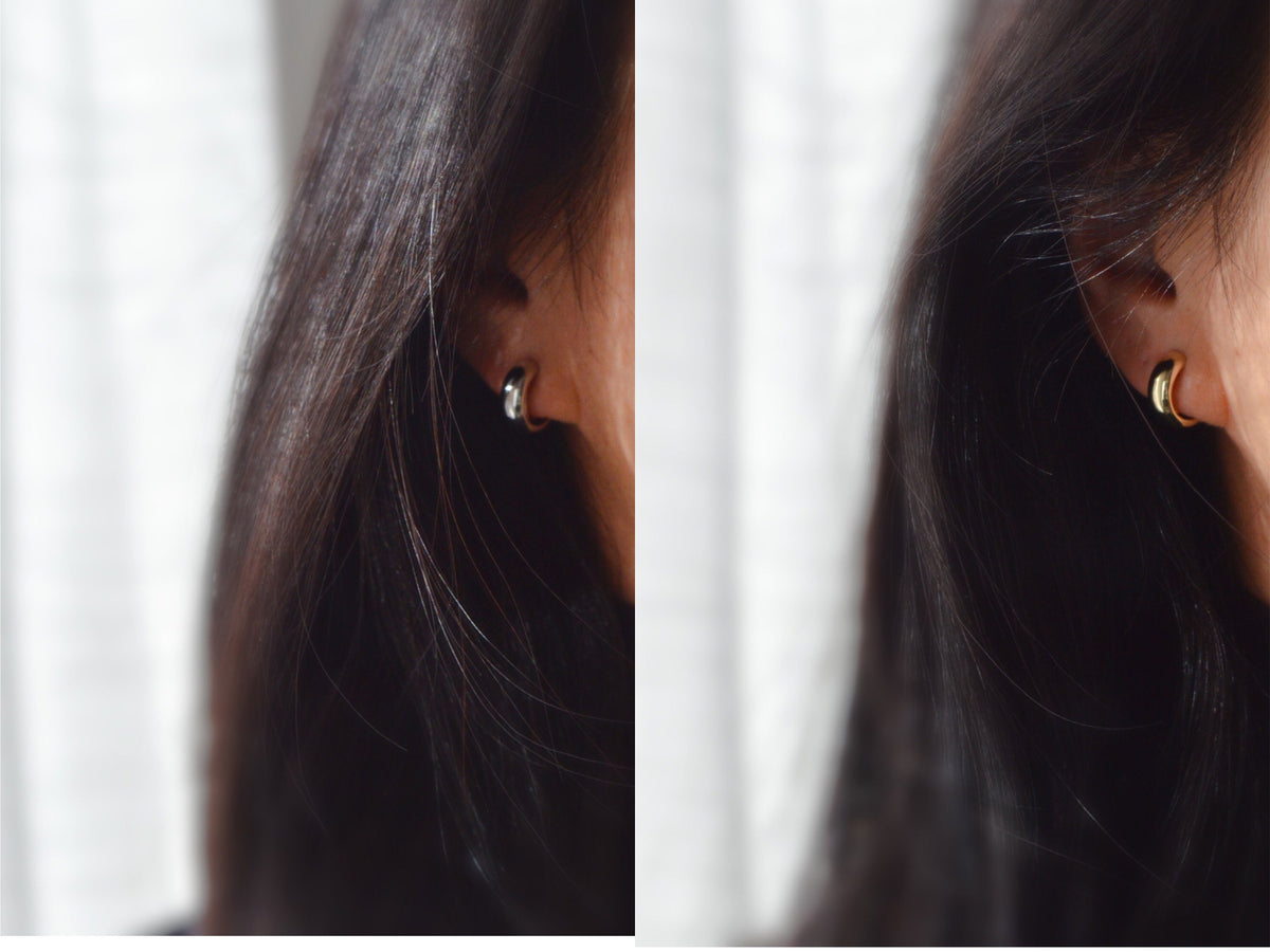 SANS DOULEUR ! Boucles d'oreilles CLIPS U spirale Petit cercle couleur Or / Argent. Clips d'oreilles confortable Boucles Délicates