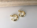 SANS DOULEUR ! Boucles d'oreilles CLIPS U spirale Petit cercle couleur Or / Argent. Clips d'oreilles confortable Boucles Délicates