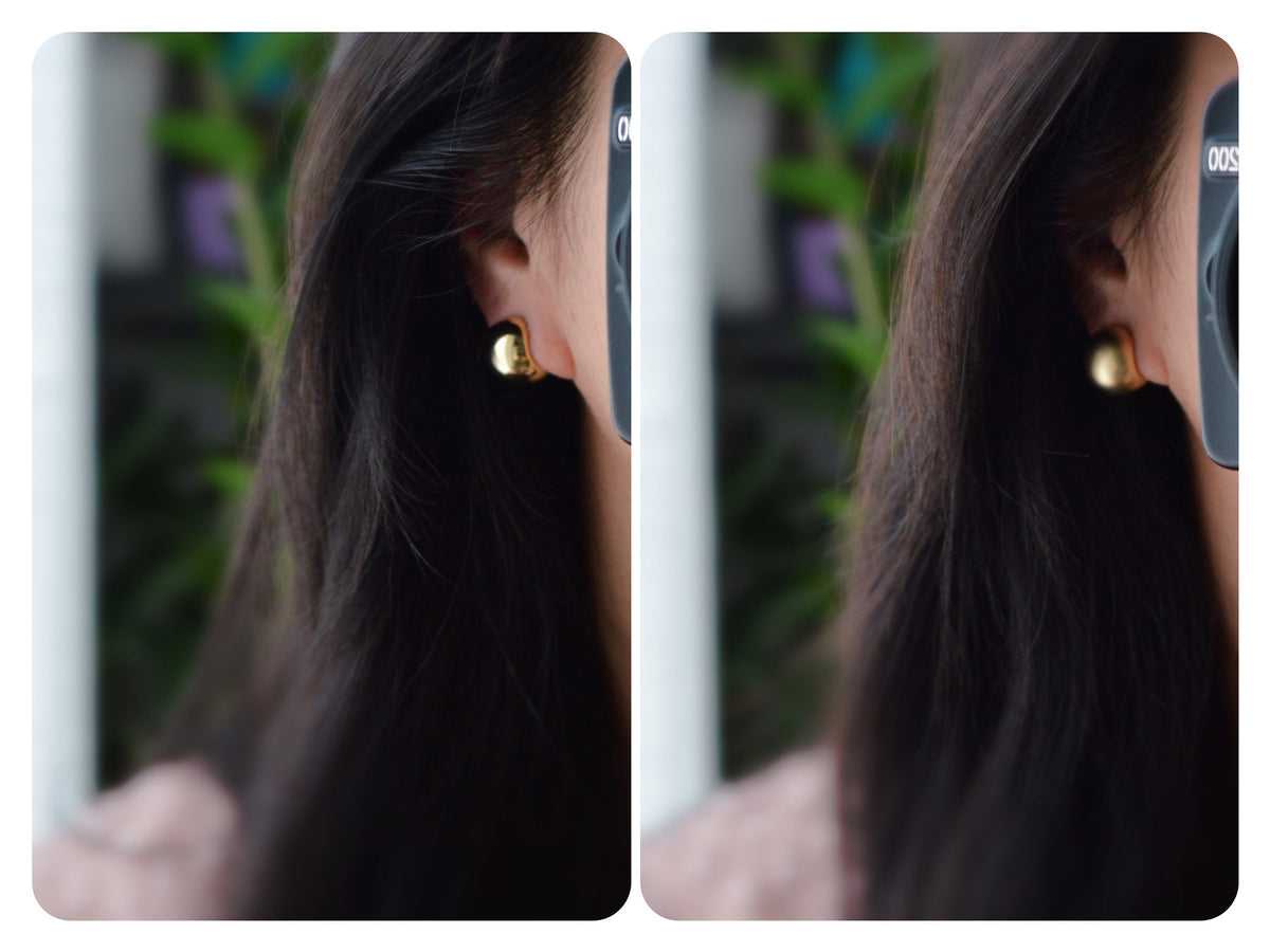 SANS DOULEUR ! Boucles d'oreilles CLIPS U spirale Grande boucle couleur Or / Or Mat. Clips d'oreilles confortable Boucles Délicates