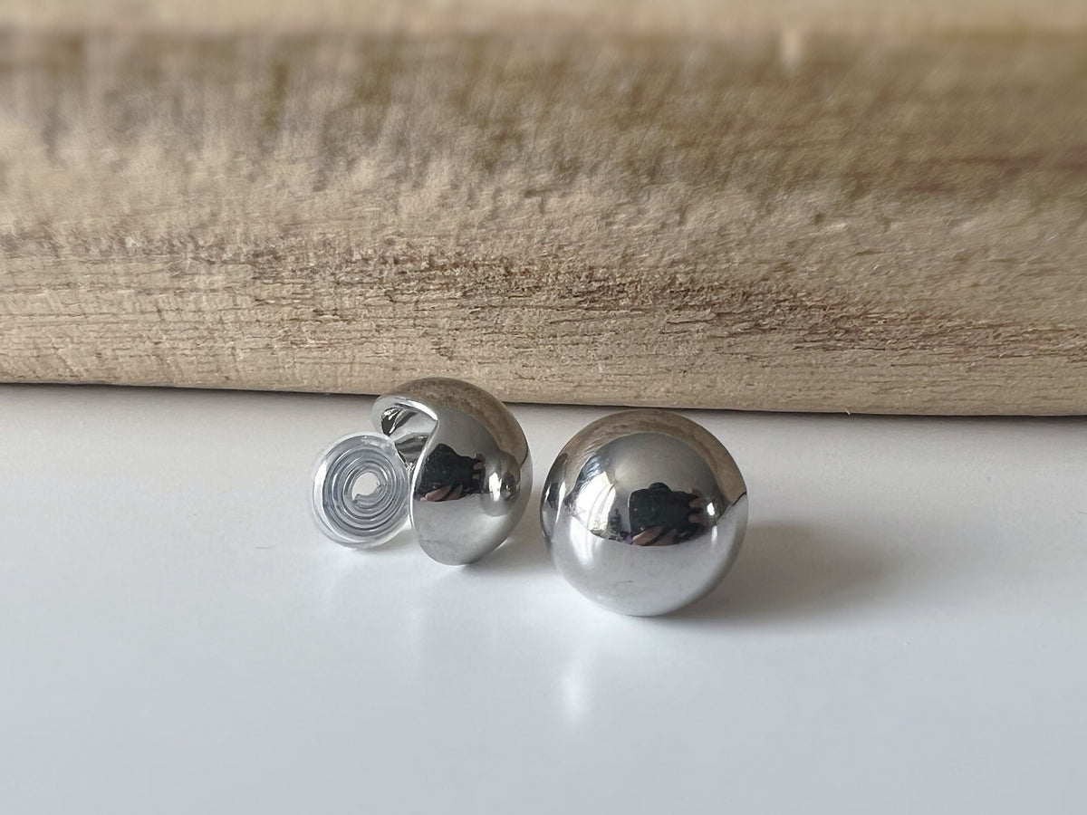 SANS DOULEUR ! Boucles d'oreilles CLIPS U spirale Grande boucle couleur Argent. Clips d'oreilles confortable Boucles Délicates