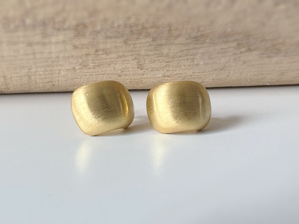 Boucles d'oreilles Clips INVISIBLES rectangle couleur Or / Argent. Clips d'oreilles Confortables Prêt à offrir