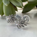 SANS DOULEUR ! Boucles d'oreilles CLIPS U spirale Feuilles Zircon Cercle couleur Or / Argent. Clips d'oreilles confortable Boucles Délicates