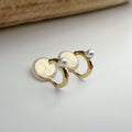 SANS DOULEUR ! Boucles d'oreilles CLIPS Petit cercle or avec mini perle blanche. Clips d'oreilles confortable Boucles Délicates