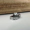 Boucles d'oreilles Rock CLIPS anneaux Argent givré Fleurs. Oreilles Non Percées. Bijoux quotidiens