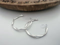Anneaux Créoles Torsadé 40mm Clips Invisibles, CLIPS d'oreille Créoles Couleur Argent Mat/ Or Mat. oreilles non percées, Anneaux Créoles.