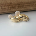 SANS DOULEUR ! 20MM Boucles d'oreilles CLIPS U spirale Cercle torsadé Or /Argent Clips d'oreilles confortable Boucles Délicates