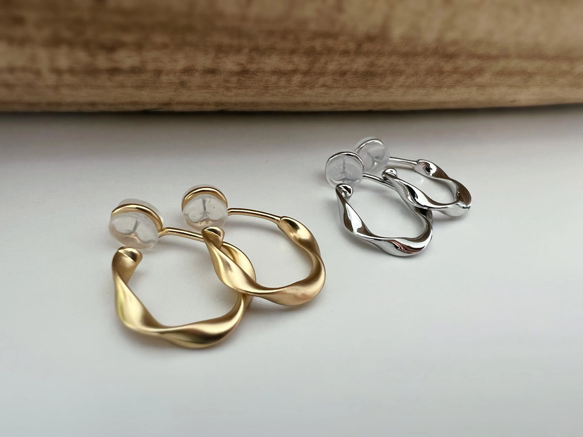 Cercle Torsadé 20mm - Boucles d'oreilles clips U